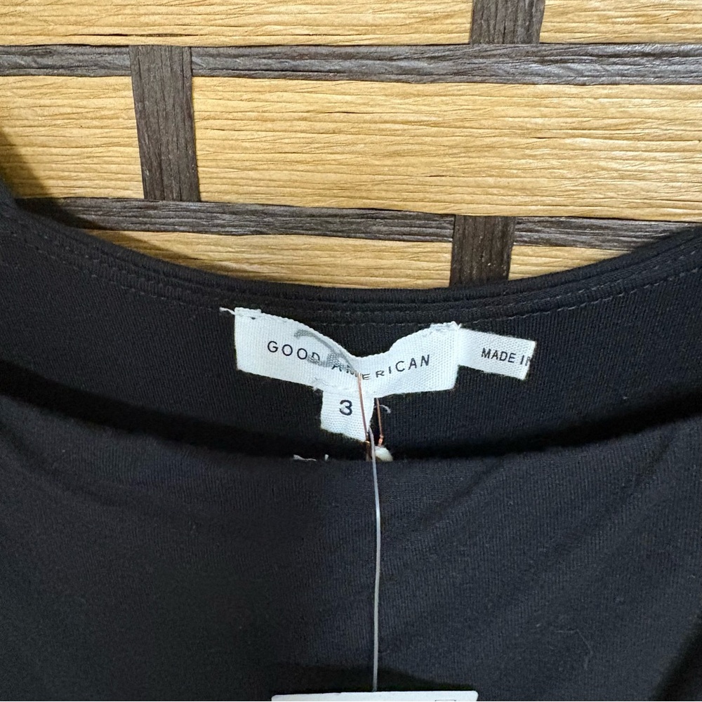 Good American Black Ruched Maxi Dress Size 3 (Size Large) - Picture 8 of 11